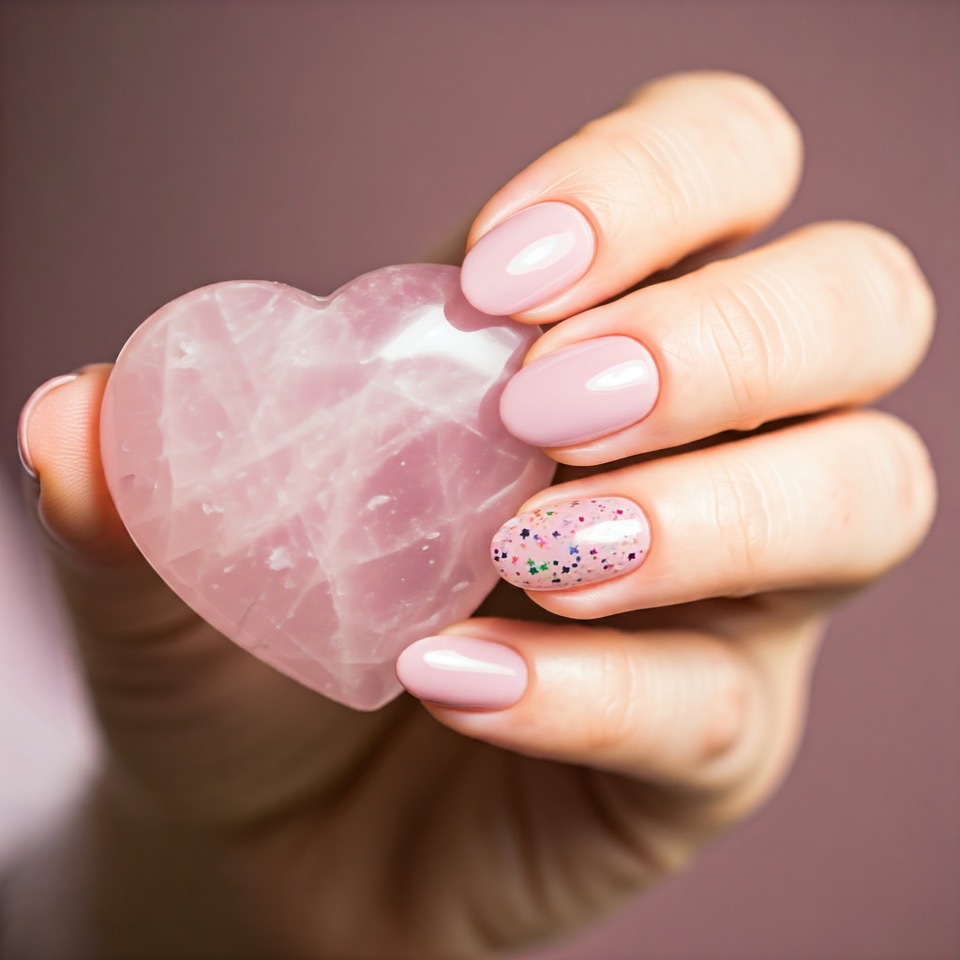 crystal reiki manicure nails service