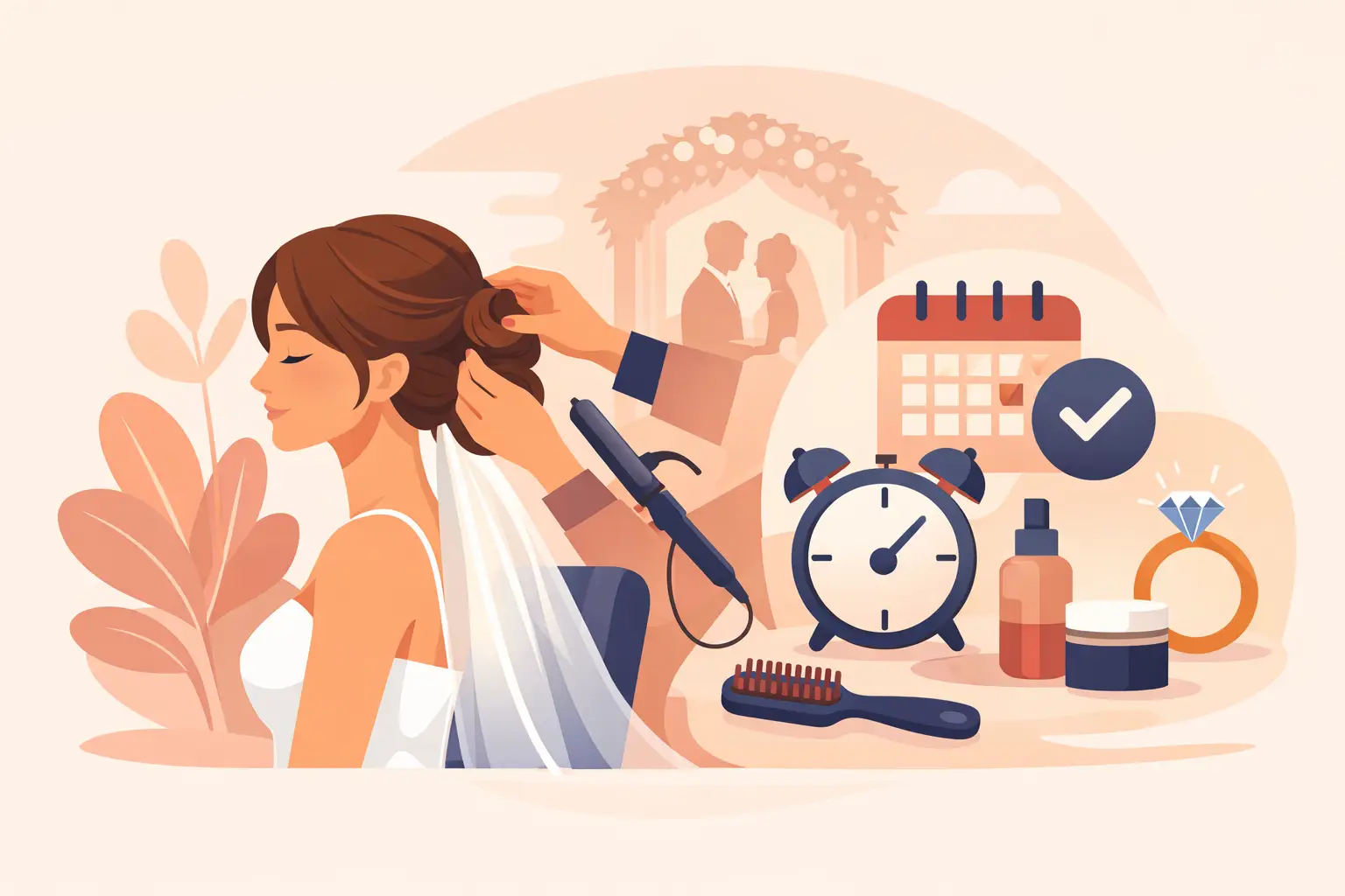 When to Book Wedding Hair for Your Best Look