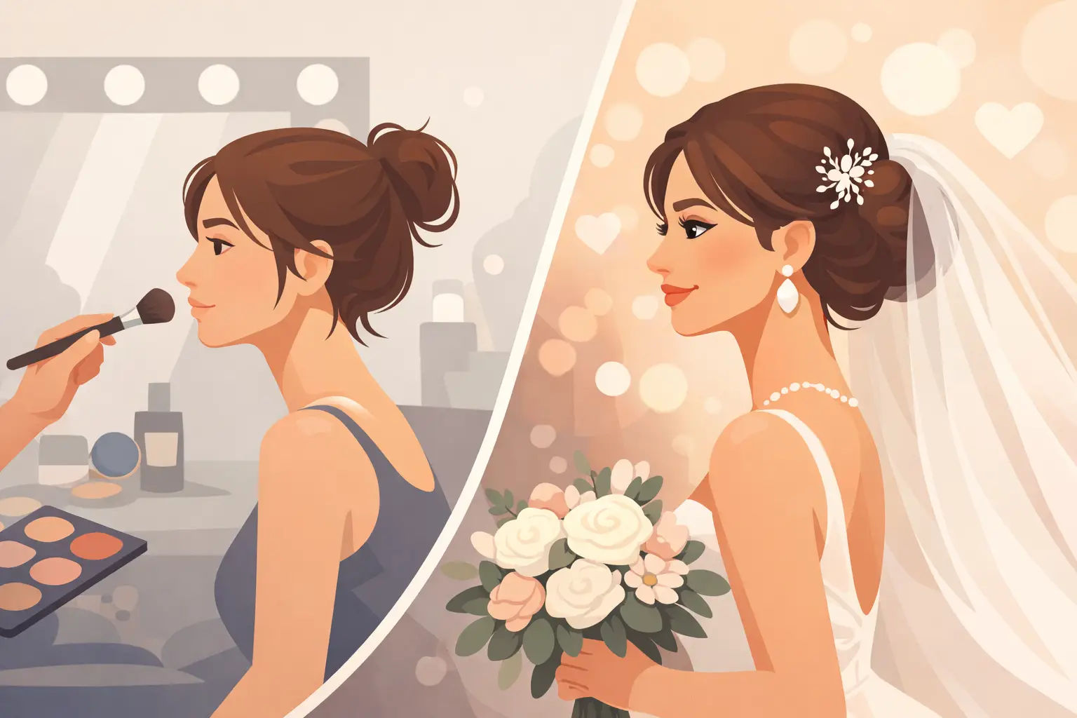 Bridal Makeover Before and After, Beautifully Planned