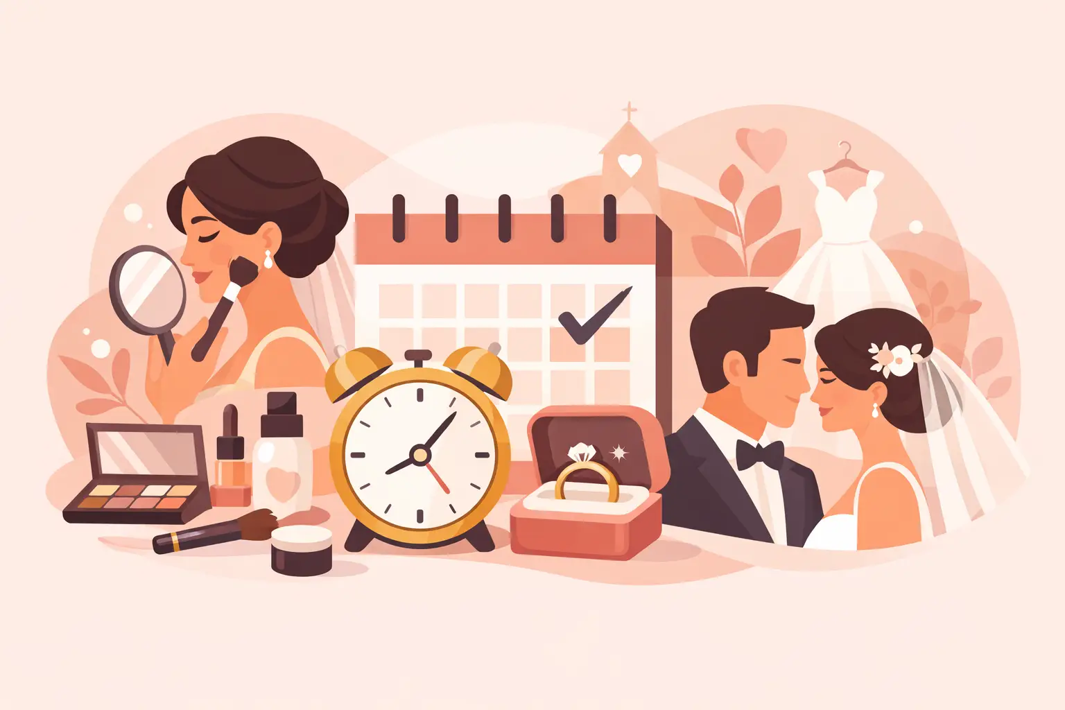 Your Wedding Beauty Schedule, Perfectly Timed